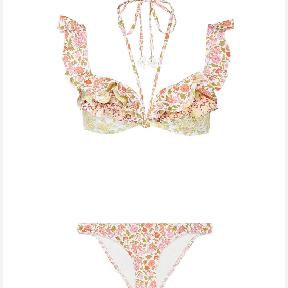EUC Zimmermann Ruffled Halter Bikini, size 1